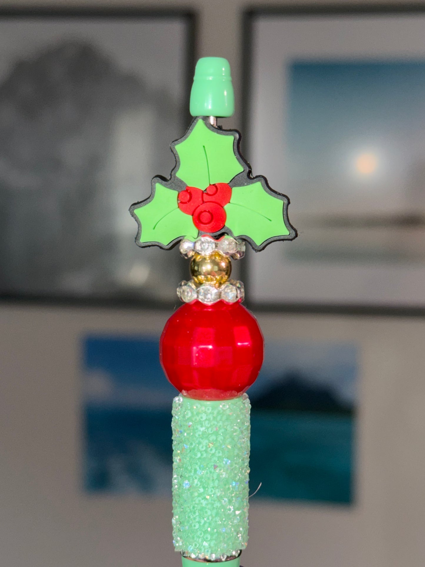 Mistletoe Green Sugar Bead Pen - Christmas and Holidays