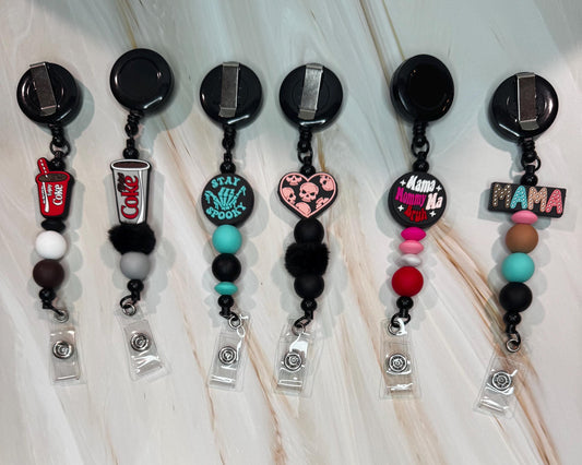 Mama, Diet Coke and Coke Inspired, and Spooky Badge Reels / Retractable Reel / ID Holder