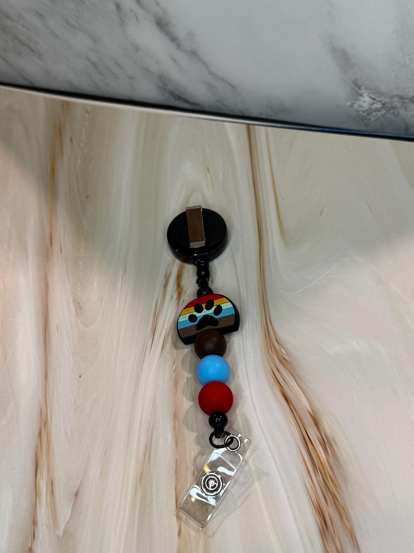 Floral, Be Kind, Paw Print, Good Things are Coming, and Be the Light Badge Reels / Retractable Reel / ID Holder