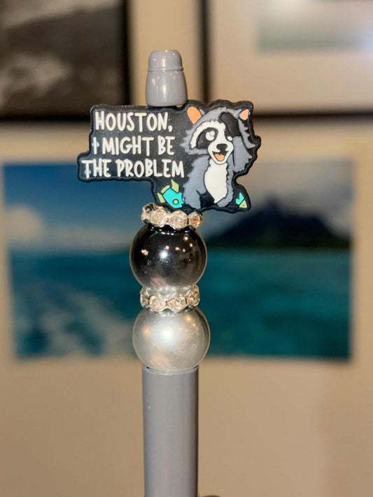 Refillable Pen – Houston, I Might Be the Problem Raccoon Grey stylish ink pen