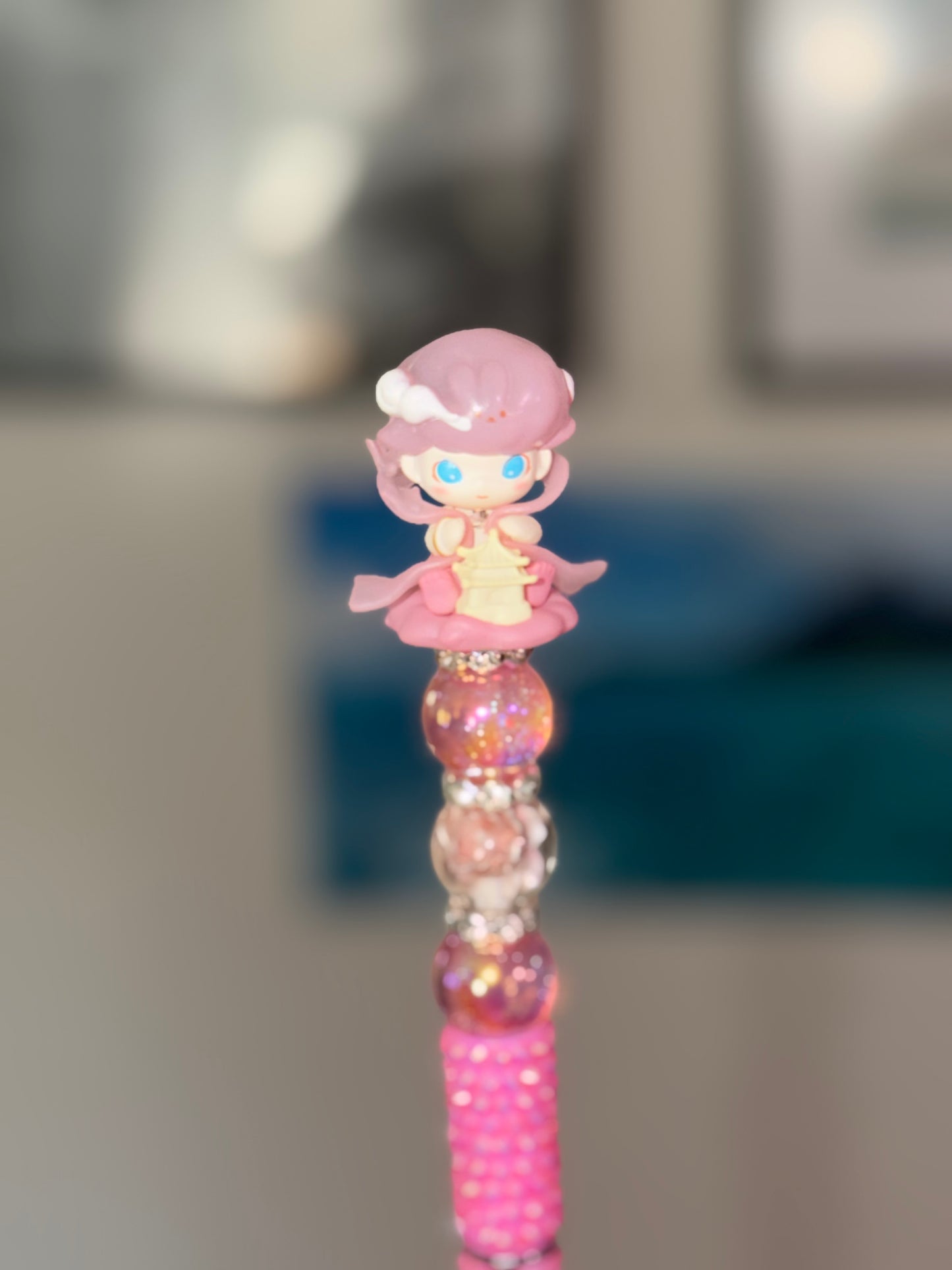 Pink Dimoo Inspired Rhinestone Pen