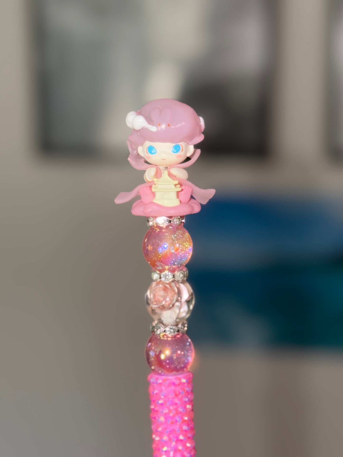 Pink Dimoo Inspired Rhinestone Pen