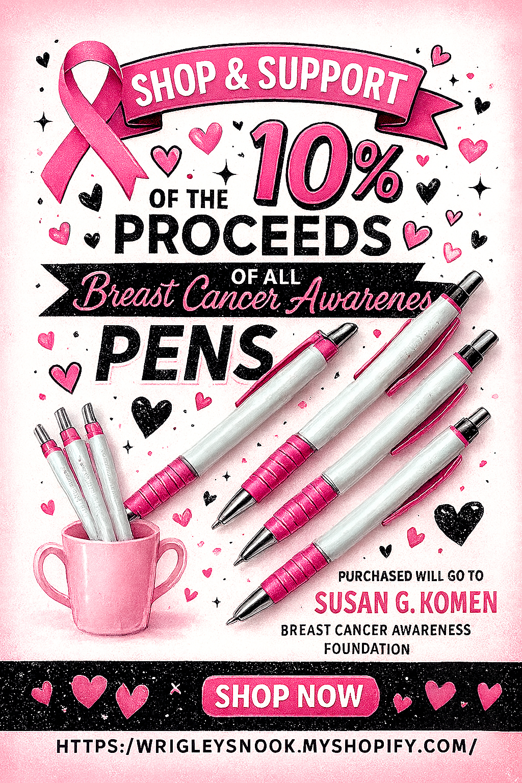 Breast Cancer Awareness Month Custom Pen