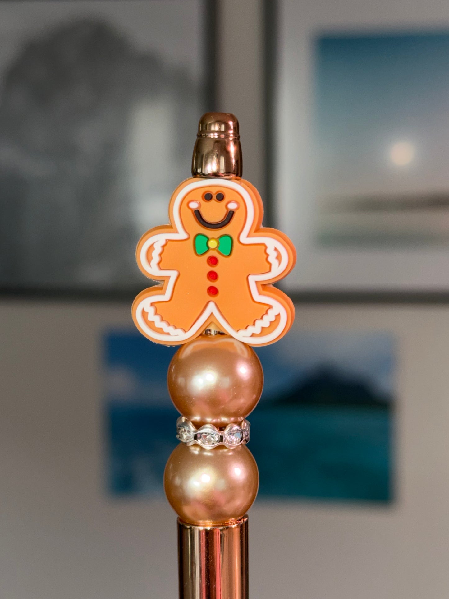 Gingerbread Man Gold Pen - Christmas and Holidays