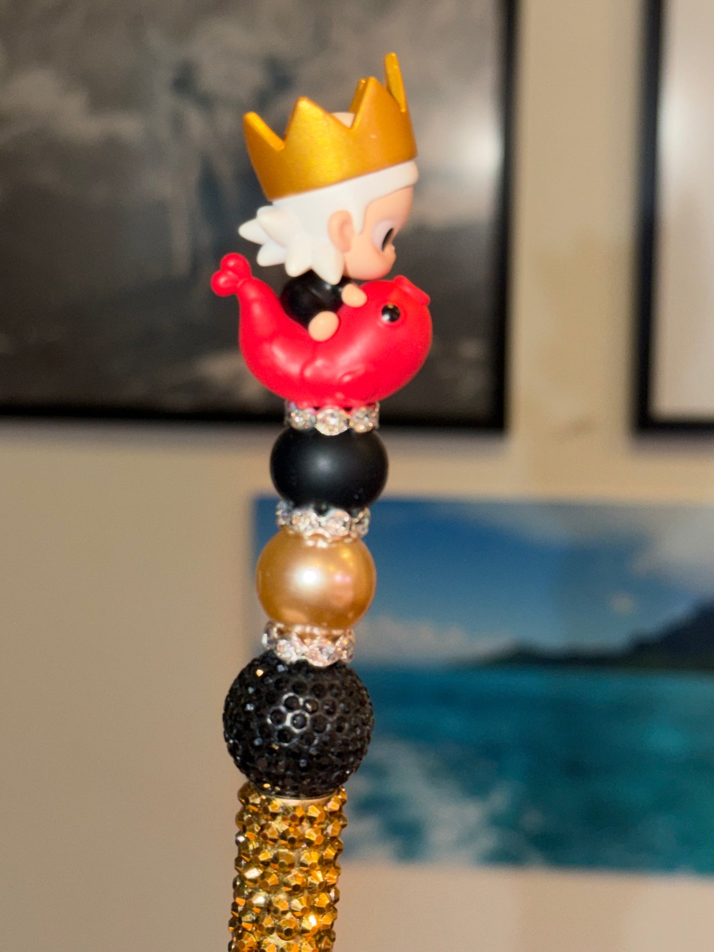 Zsiga Authentic Pop Bean Gold Rhinestone Pen