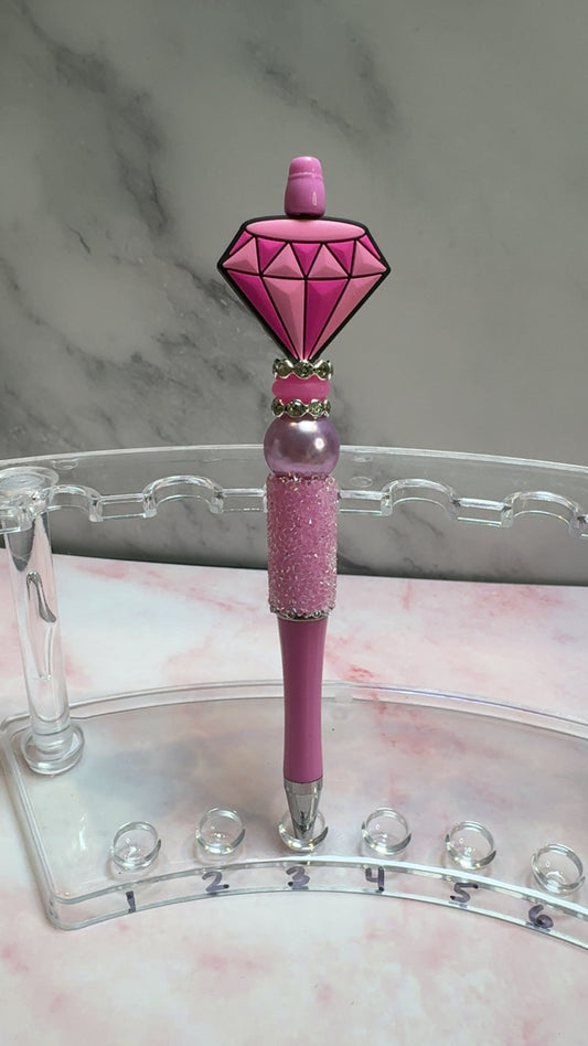 Pink Diamond Beaded Pen